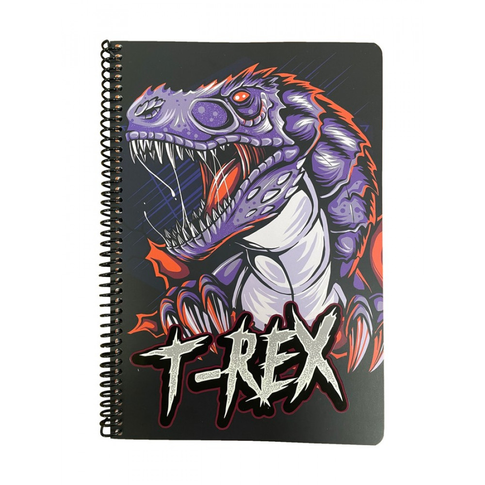 Τετράδιο σπιράλ BMU T-Rex - Soccer 2 θεμάτων 17x25 70φ.