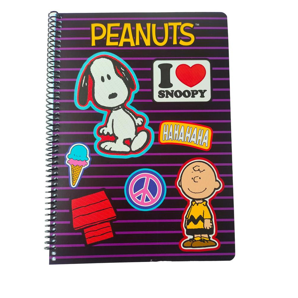 Τετράδιο σπιράλ BMU Peanuts Flair purple - Flair Light Purple 2 θεμάτων A4 70φ.