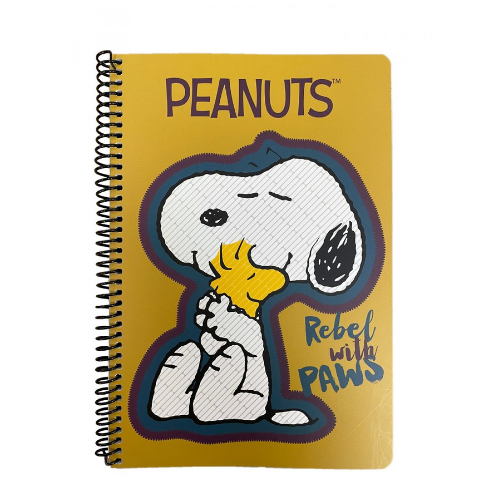 Τετράδιο σπιράλ BMU Peanuts Rebel with pose 2 θεμάτων 17x25 70φ.