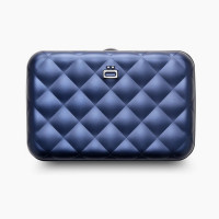 Πορτοφόλι αλουμινίου OGON Quilted Button Navy Blue
