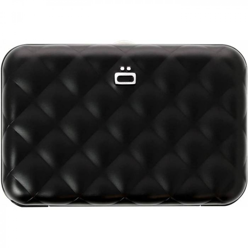 Πορτοφόλι αλουμινίου OGON Quilted Button Black