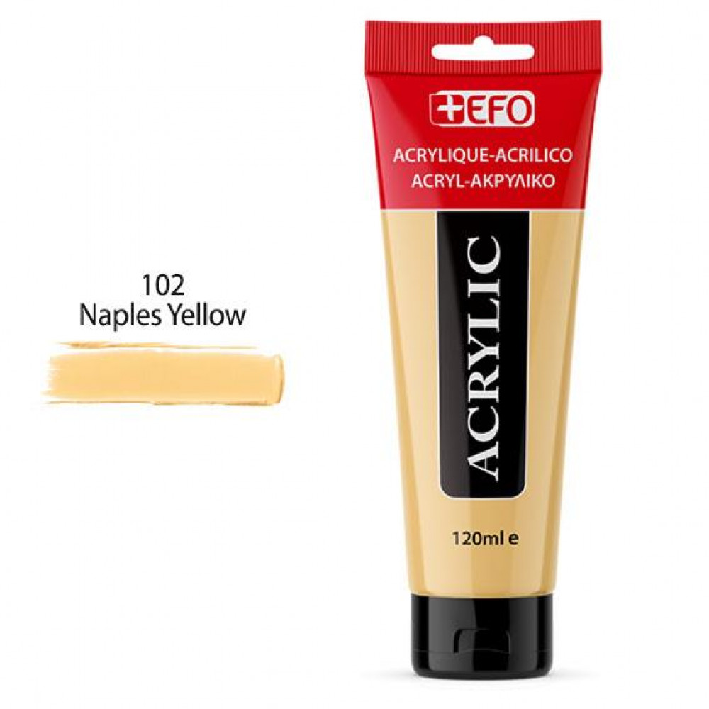 Ακρυλικό χρώμα +EFO Naples Yellow 120ml 102