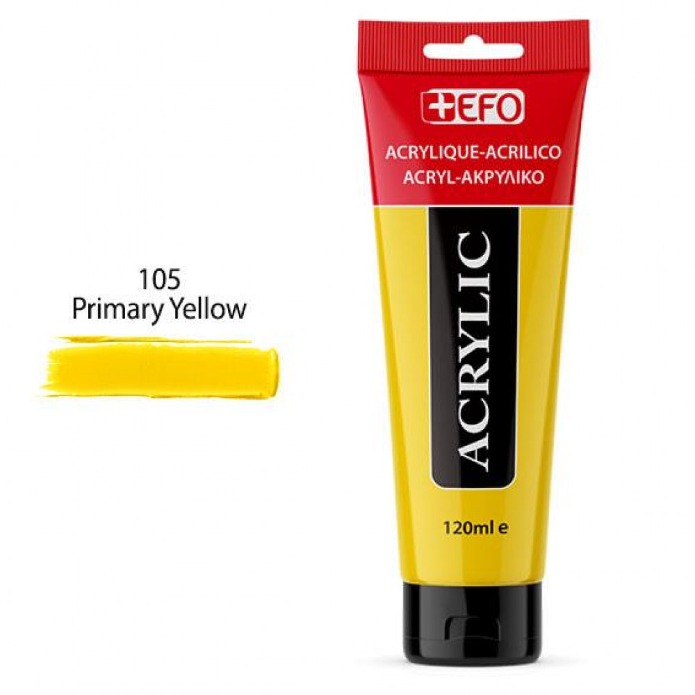 Ακρυλικό χρώμα +EFO Primary Yellow 120ml 105