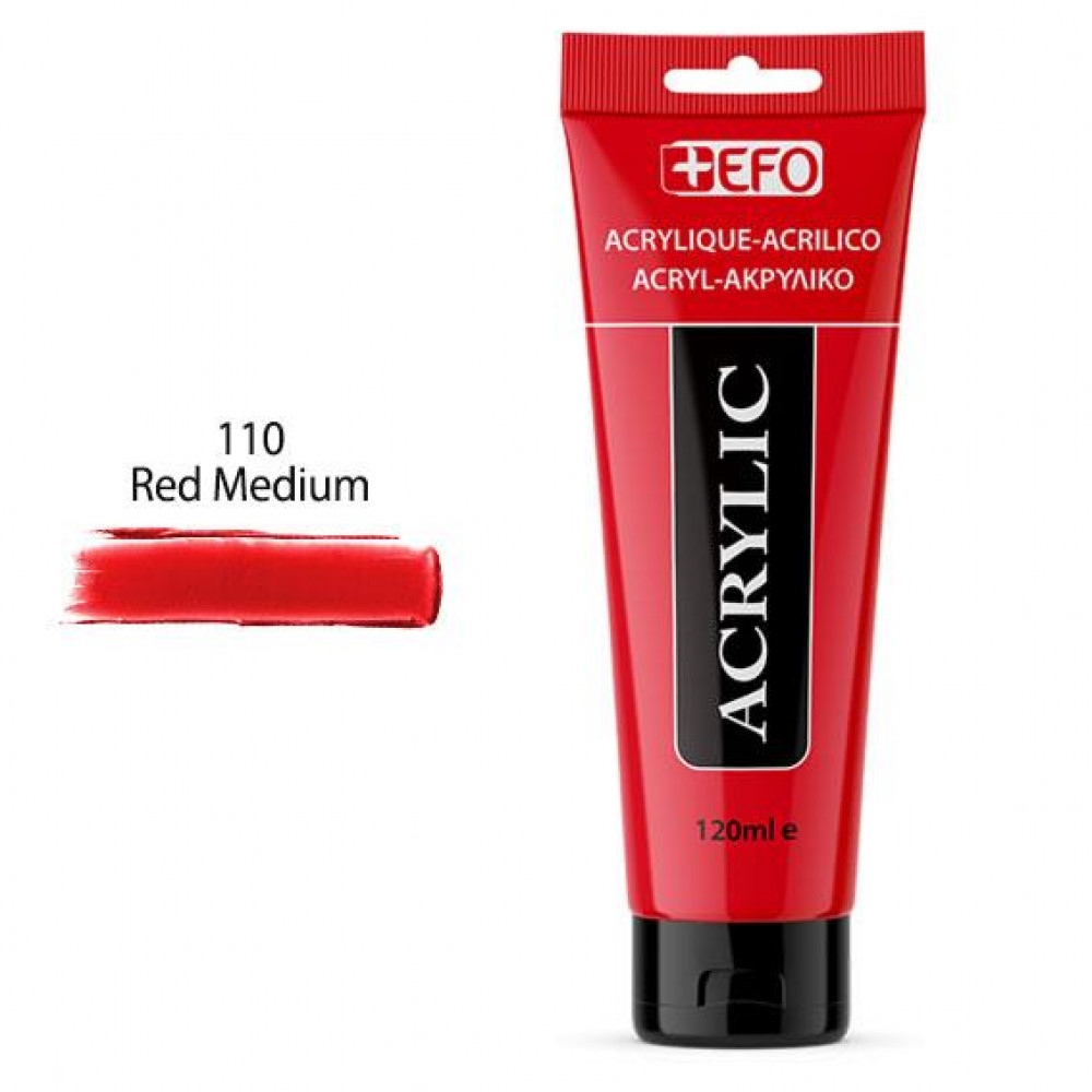 Ακρυλικό χρώμα +EFO Red Medium 120ml 110