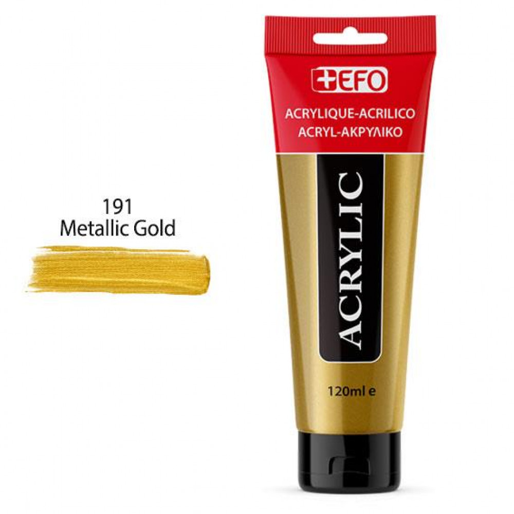 Ακρυλικό χρώμα +EFO Metallic Gold 120ml 191