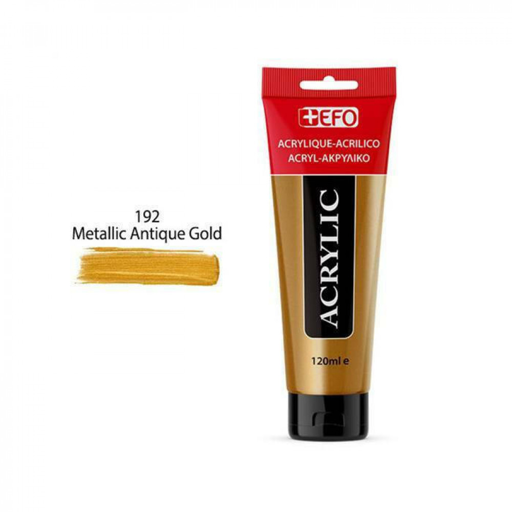 Ακρυλικό χρώμα +EFO Metallic Antique Gold 120ml 192