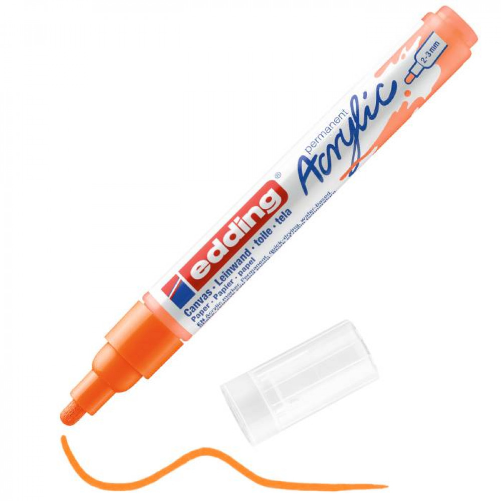 Ακρυλικός μαρκαδόρος edding 5100 2-3mm Fluorescent Orange