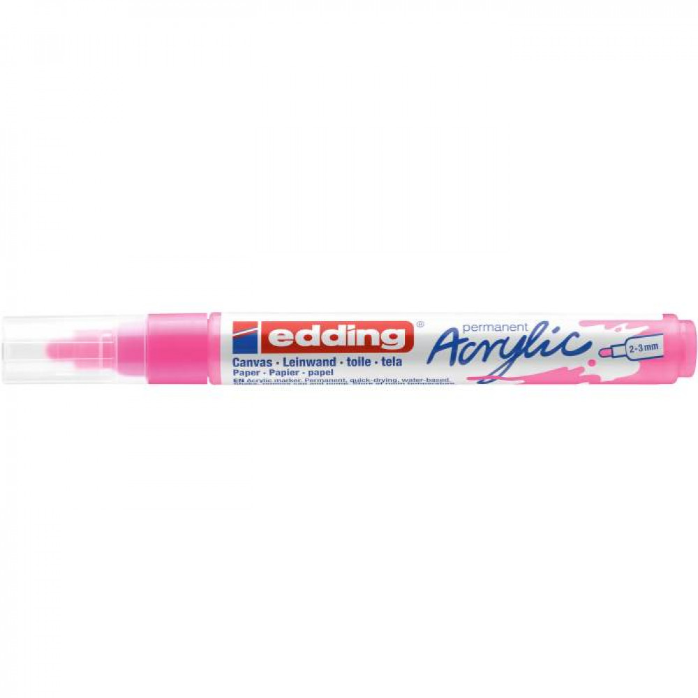 Ακρυλικός μαρκαδόρος edding 5100 2-3mm Fluorescent Pink