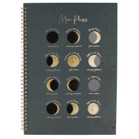 Σημειωματάριο σπιράλ Moon Phases Α4