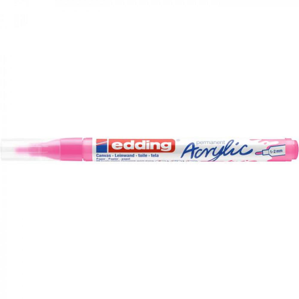 Ακρυλικός μαρκαδόρος edding 5300 1-2mm Fluorescent Pink