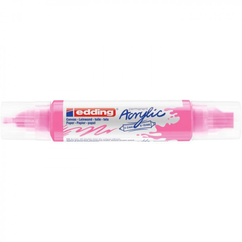 Ακρυλικός μαρκαδόρος edding 5400 2-3mm/5-10mm Fluorescent Pink