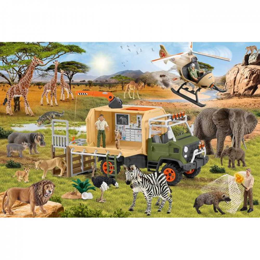 Παζλ Schleich Animal Rescue 60τεμ. με 2 φιγούρες