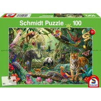 Παζλ Schmidt Colourful Jungle Wildlife 100τεμ.