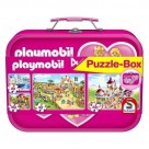 Παζλ Schmidt Playmobil μεταλλικό βαλιτσάκι 2x60 & 2x100 τεμ.