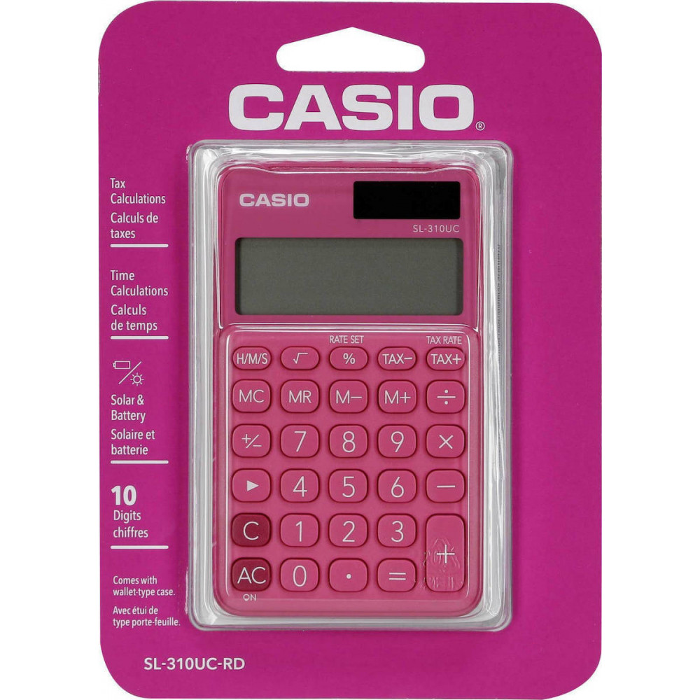 Αριθμομηχανή Casio 10 ψηφίων 6-SL-310UC-BU φουξ