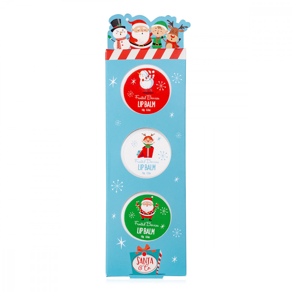 Σετ Lip Balm Santa 3 τεμ