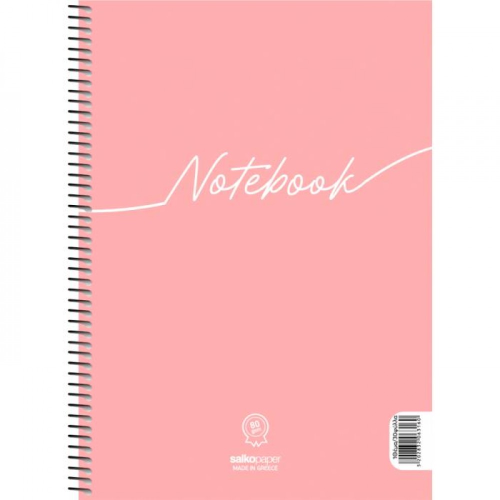 Τετράδιο σπιράλ Notebook 3 θεμάτων 17x25 (Διάφορα χρώματα)