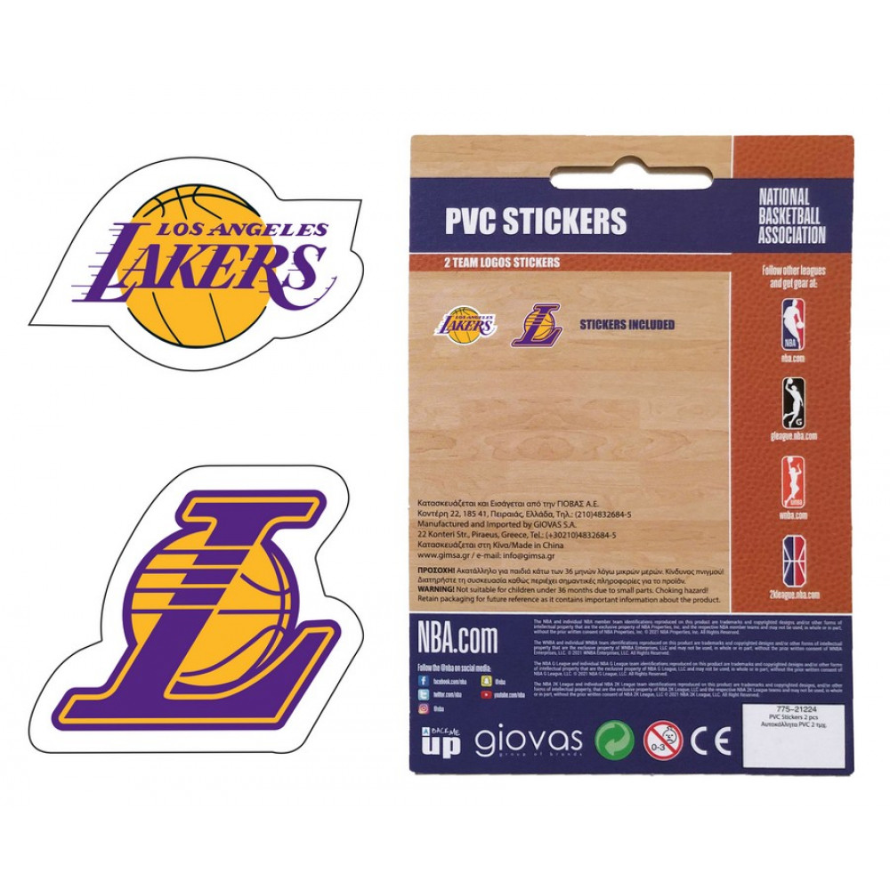 Αυτοκόλλητα BMU NBA Los Angeles Lakers 2 τεμ. 775-21224