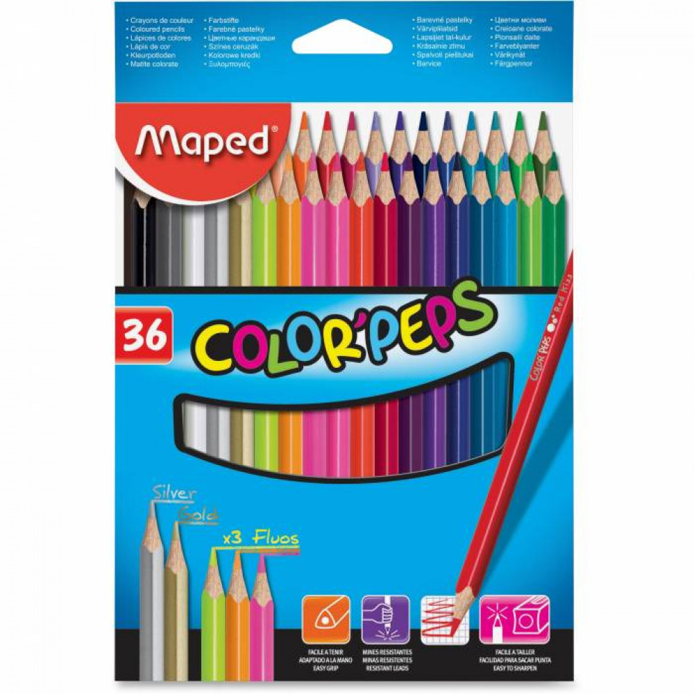 Ξυλομπογιές Maped Color Peps 36 τεμ. 832017