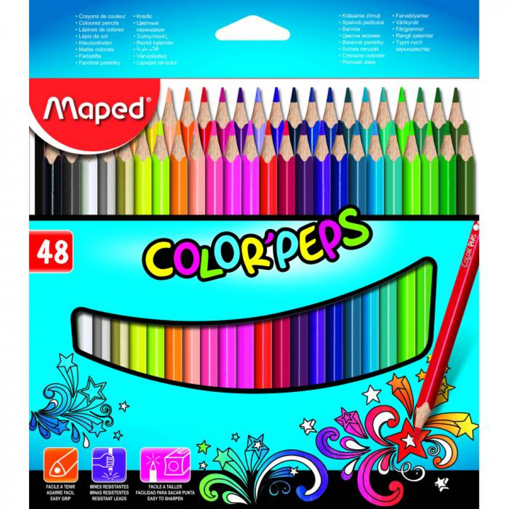 Ξυλομπογιές Maped Color Peps 48 τεμ. 832048