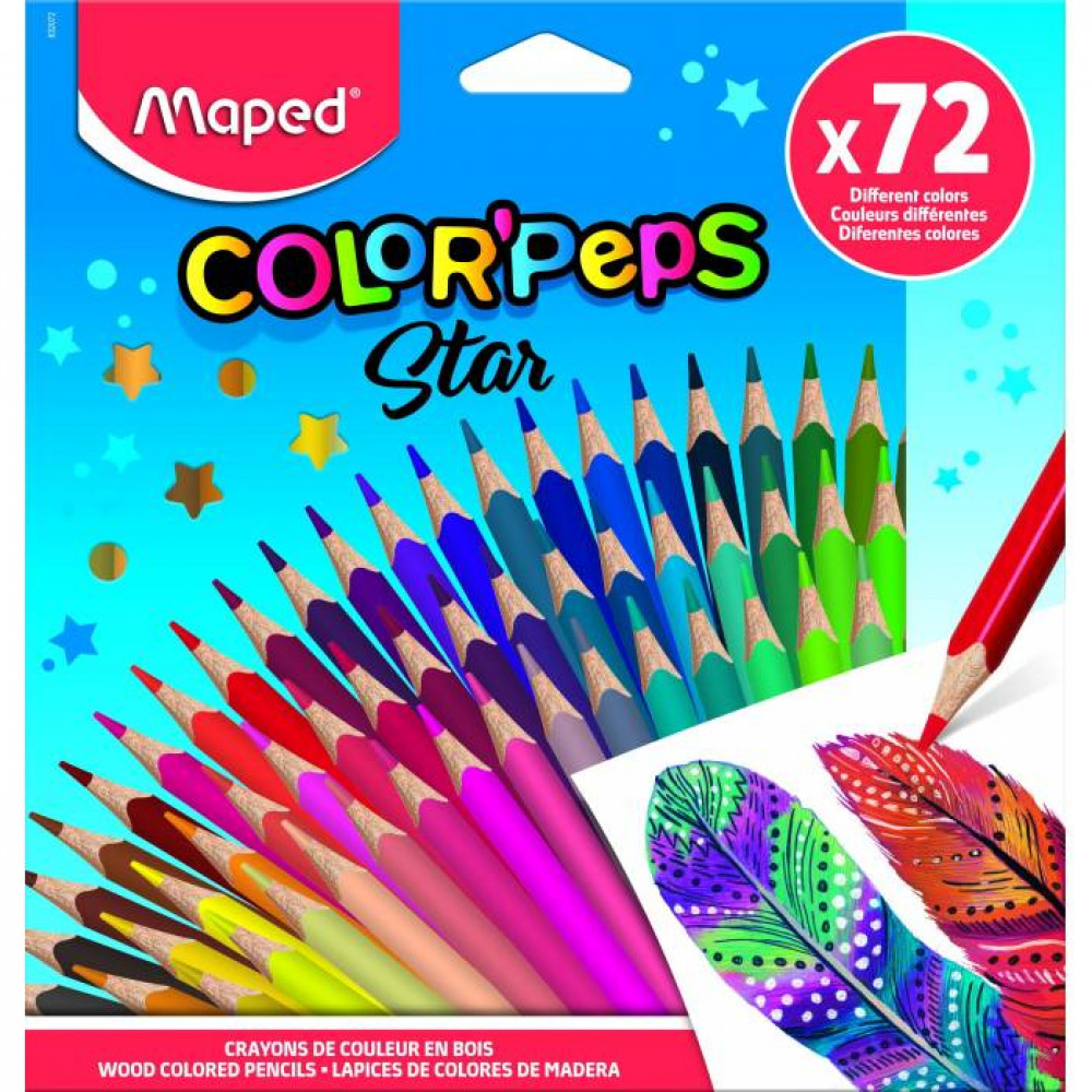 Ξυλομπογιές Maped Color Peps 72 τεμ.