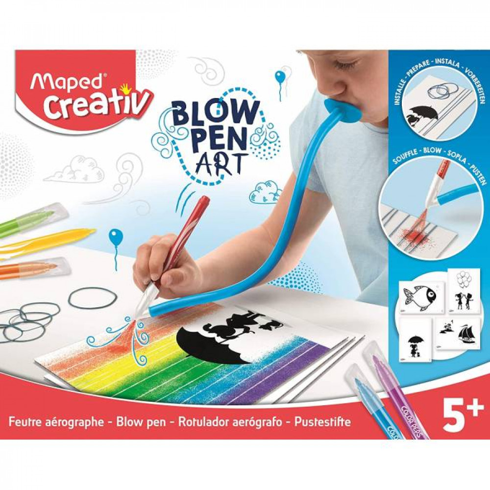 Mini Box Maped Creative Blowpen Art strings