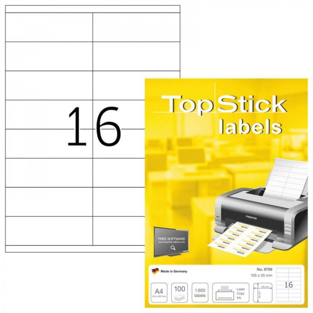 Ετικέτες αυτοκόλλητες Top Stick Α4 105Χ35