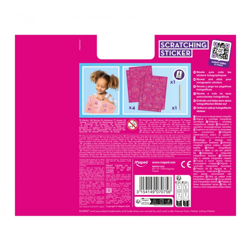 Scratching Sticker Set Maped Creativ Barbie