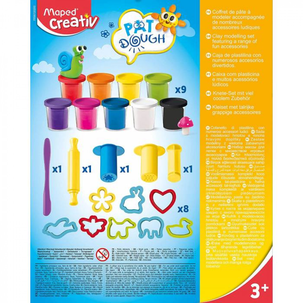 Σετ πλαστοζυμαράκια Maped Creative 9 χρώματα και 12 εργαλεία