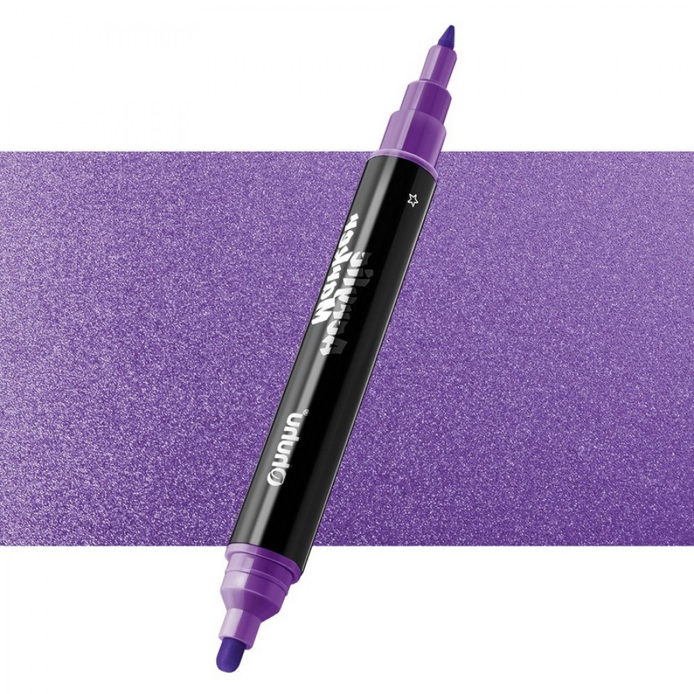 Μαρκαδόρος Ακρυλικός Ohuhu με Διπλή Μύτη M712 Metallic Purple