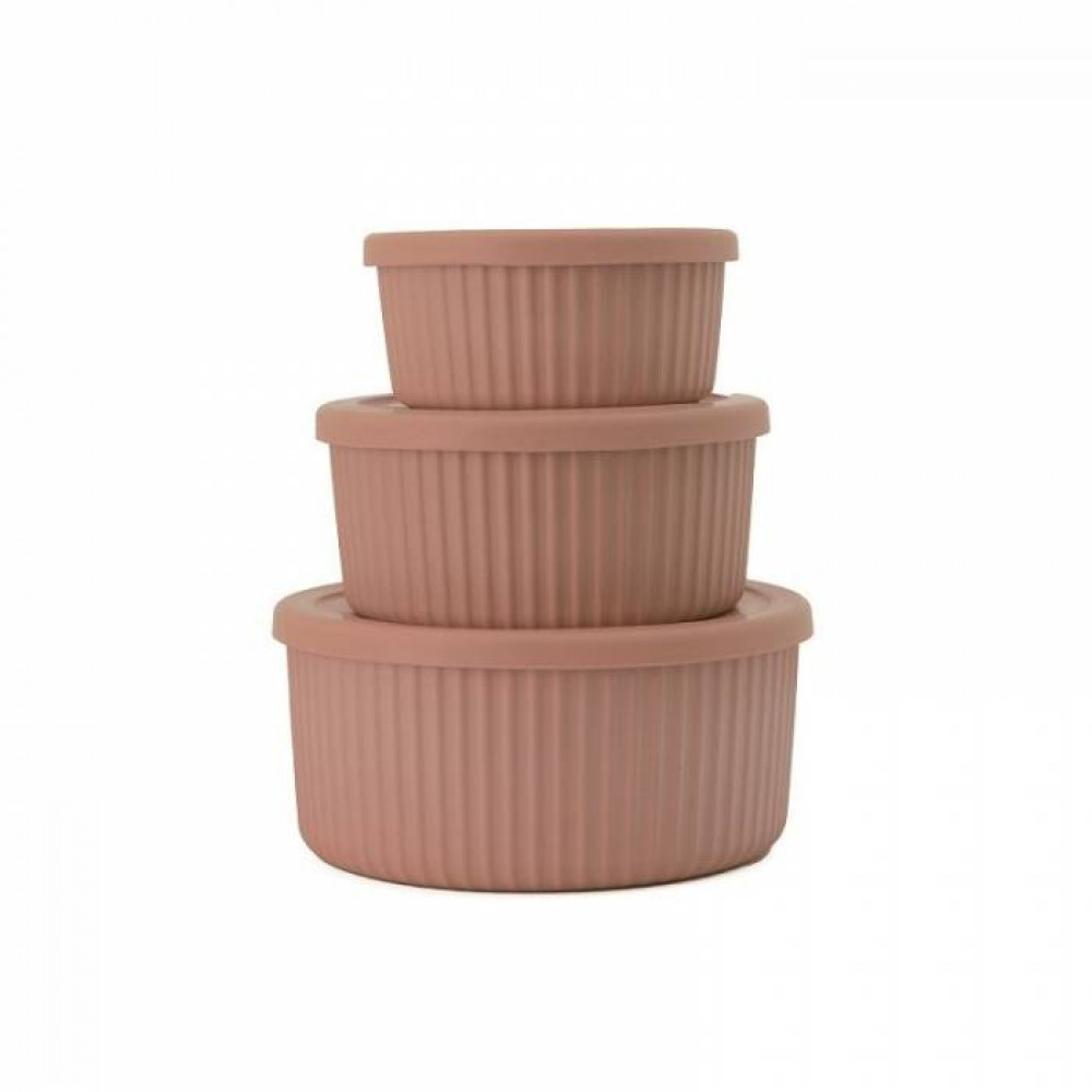 Σετ 3 δοχεία αποθήκευσης bioloco plant deluxe Terracotta PLA