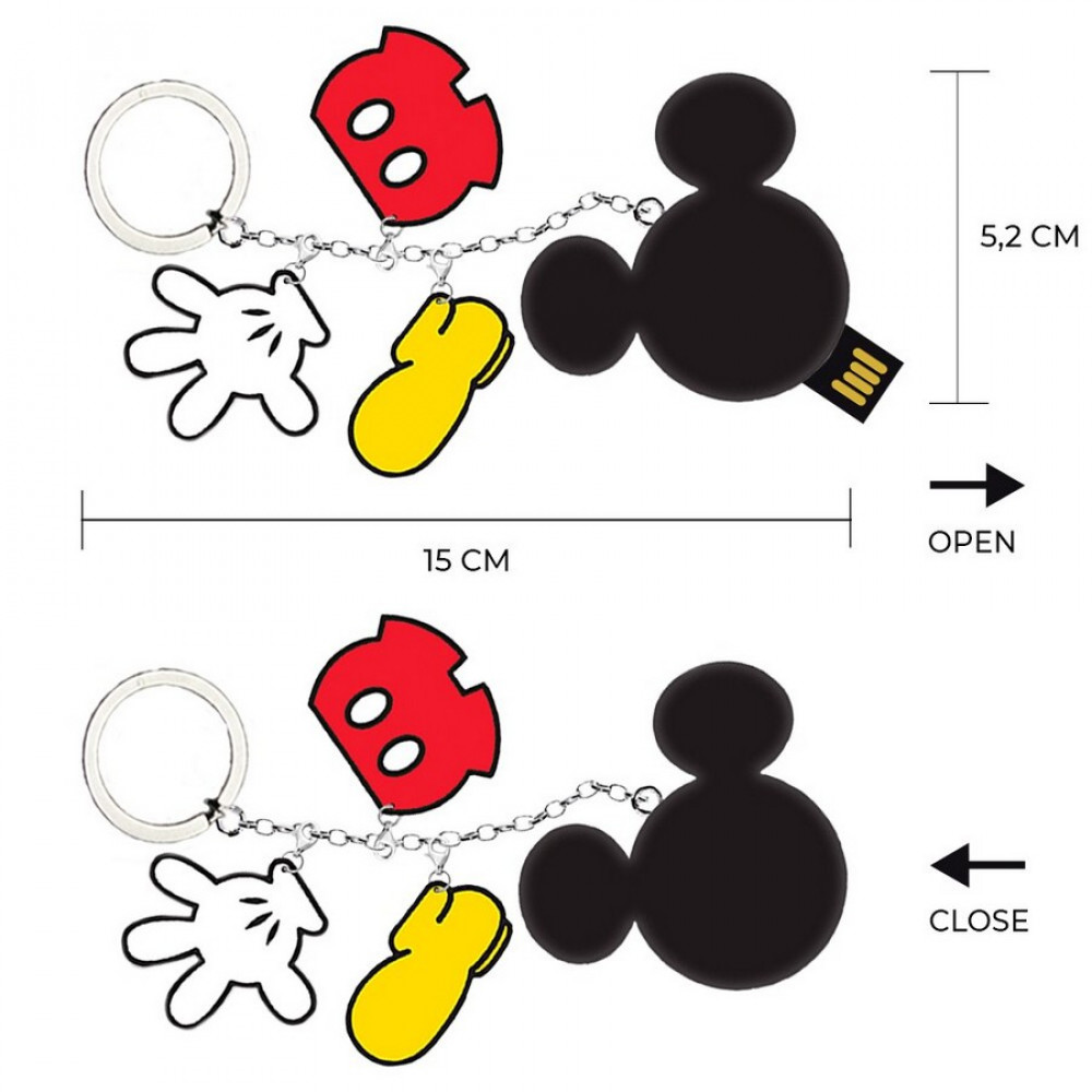 Portable Memory Pendrive Mickey Charms 2.0 16GB