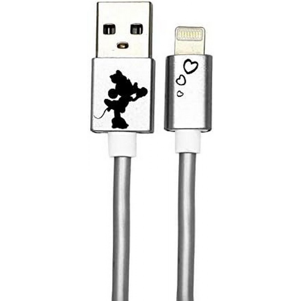 Cable IPhone Minnie Hearts Silver