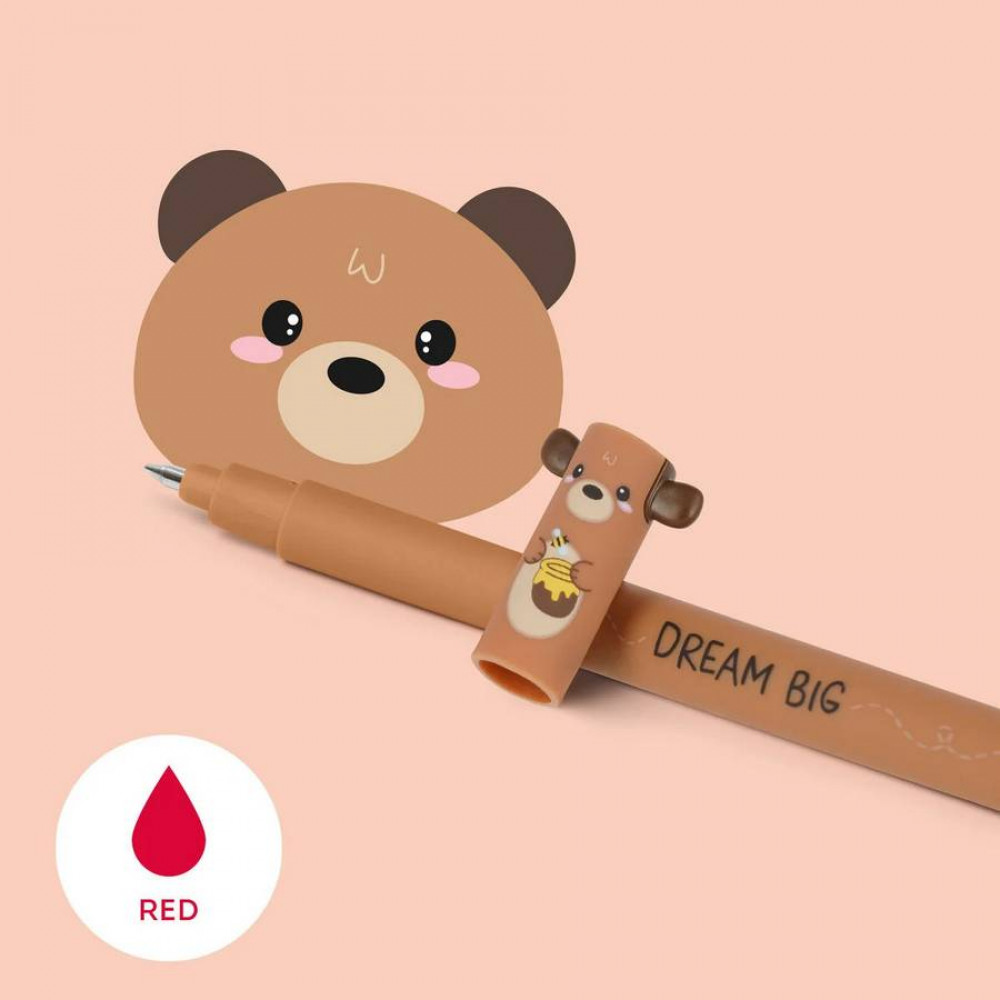 Στυλό Legami με γόμα Teddy Bear 0.07 mm Red