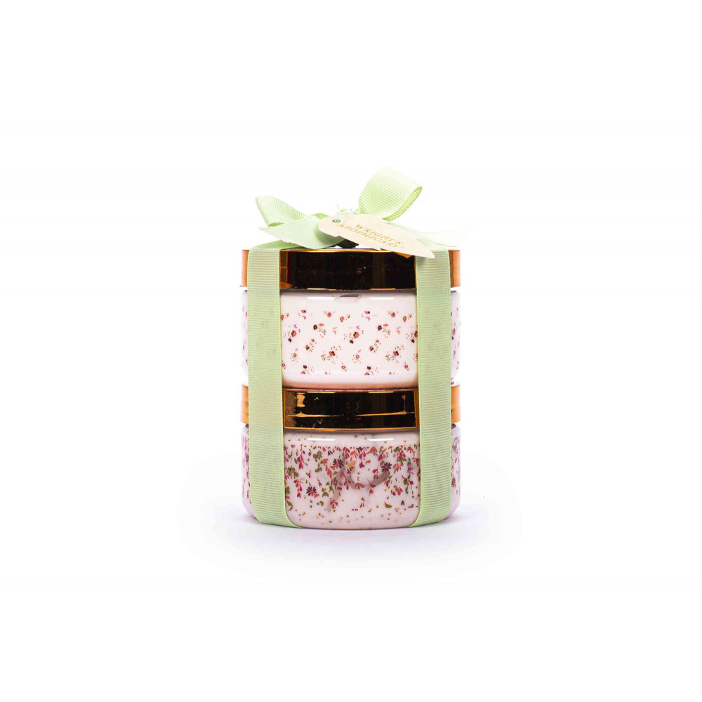 Σετ Tri-Coastal body butter και scrub Rose