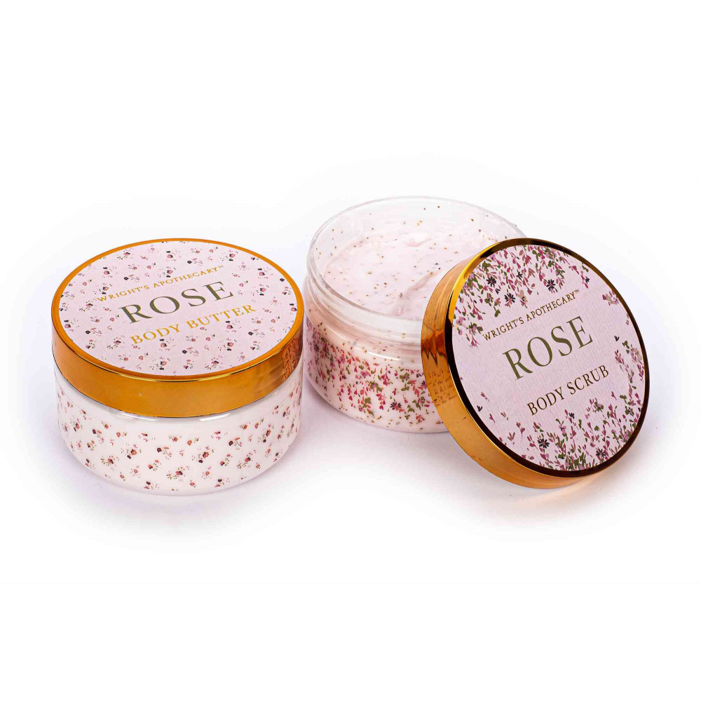 Σετ Tri-Coastal body butter και scrub Rose