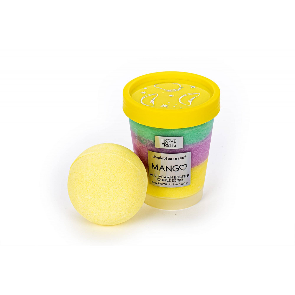 Σετ Tri-Coastal soufle scrub and bath bomb Mango 320g