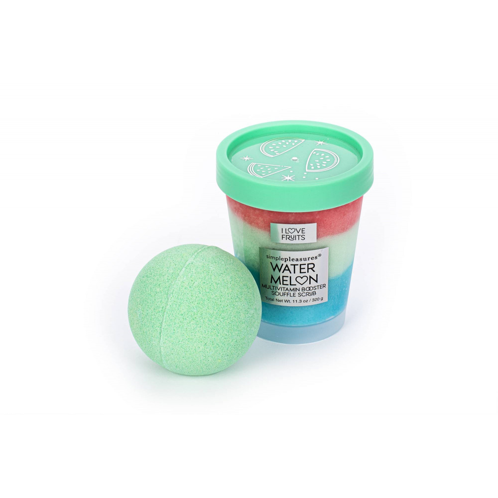 Σετ Tri-Coastal soufle scrub and bath bomb Watermelon 320g