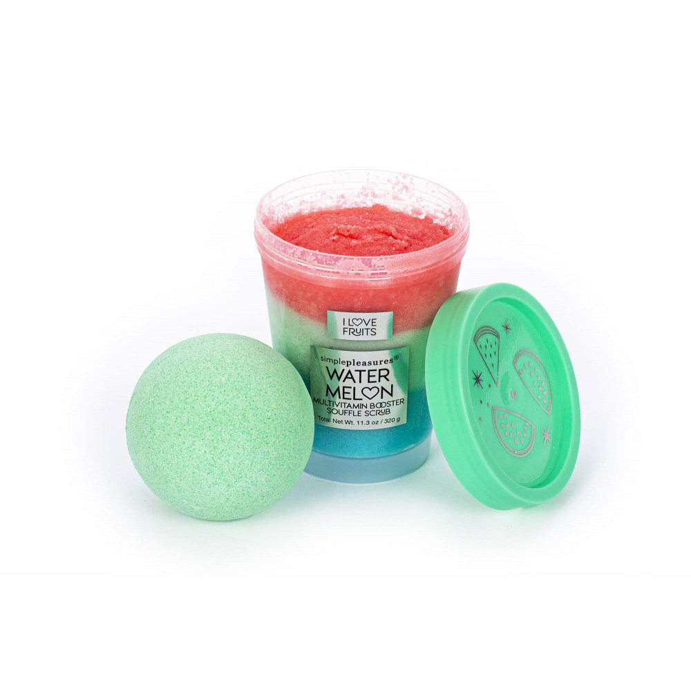 Σετ Tri-Coastal soufle scrub and bath bomb Watermelon 320g