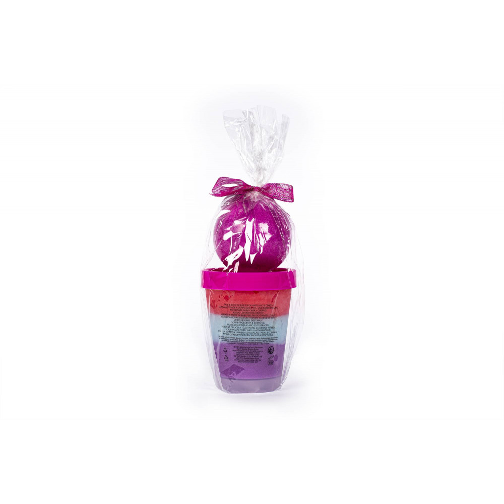 Σετ Tri-Coastal soufle scrub and bath bomb Cocunuts 320g