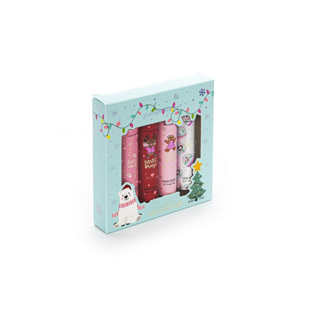 Σετ lip balms Tri-Coastal 4τεμ. x 3g Christmas Polar Bear