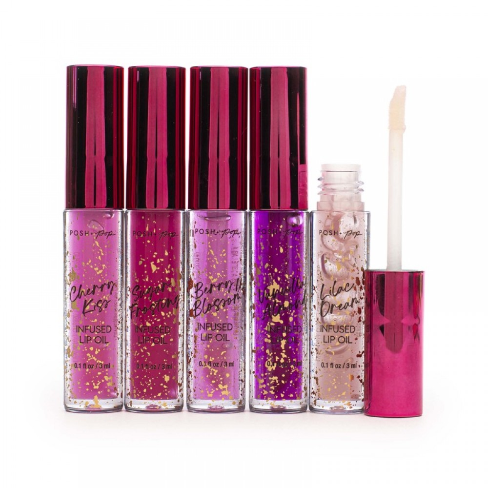 Σετ Lip Oil Tri-Coastal Cosmetic Leopard Pink 5x3ml