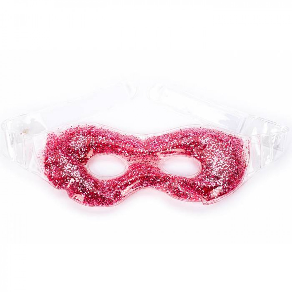 Gel eye mask Tri-Coastal ροζ glitter