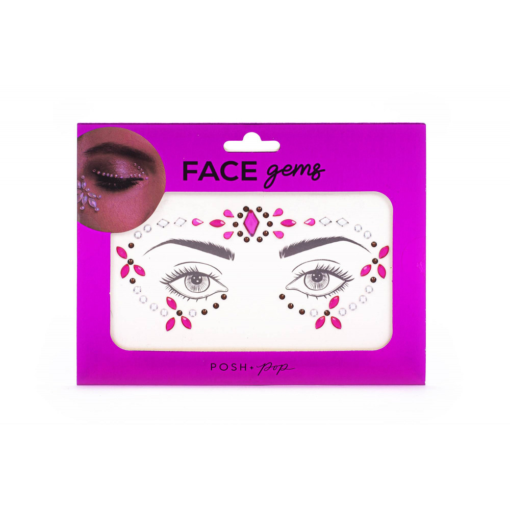 Face gems Tri-Coastal fuxia