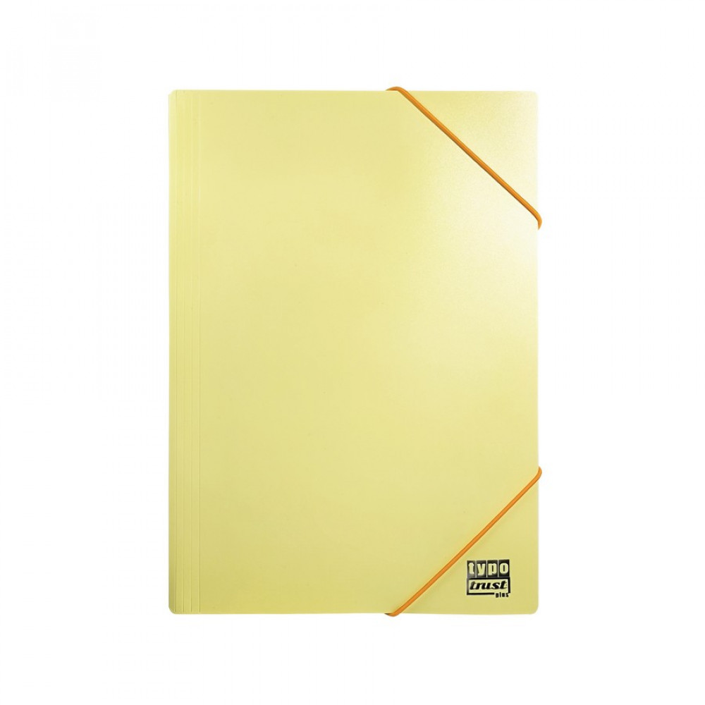 Ντοσιέ με λάστιχο Typotrust Double Pastel yellow 25x35