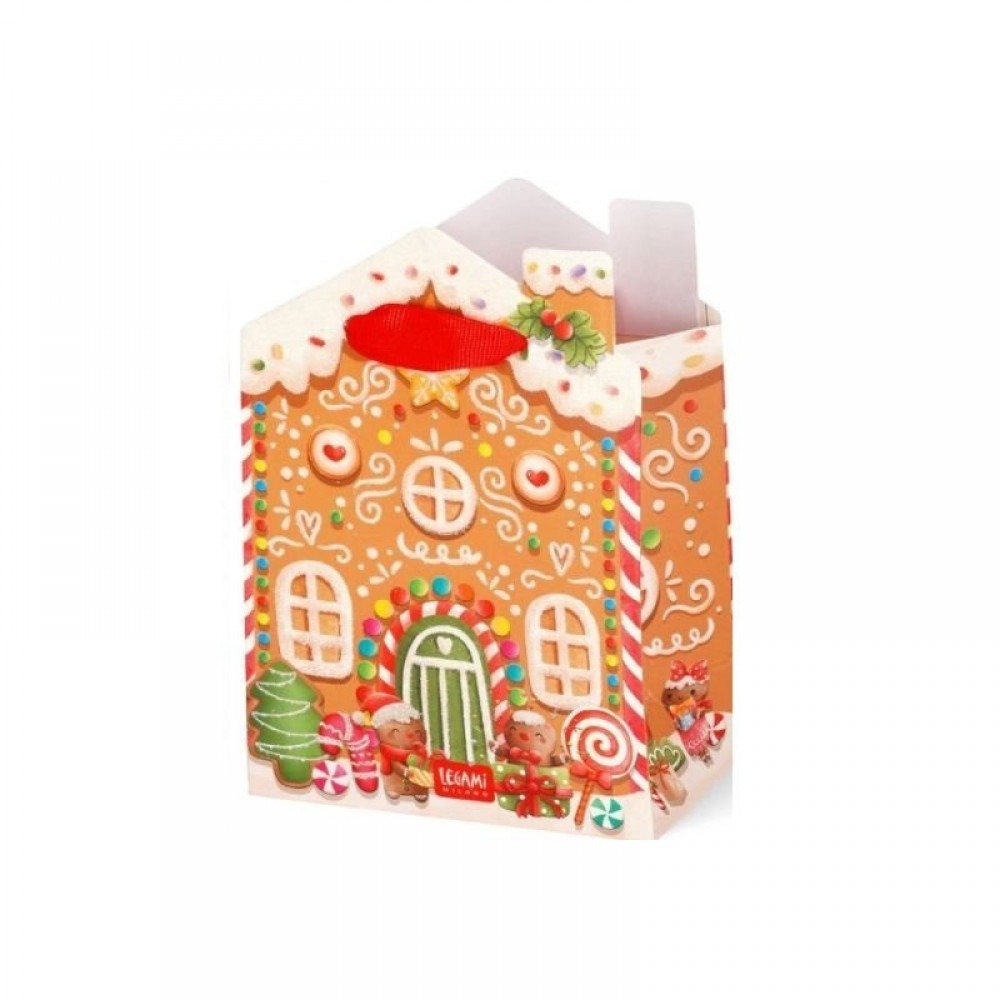 Χριστουγεννιάτικη τσάντα Small Legami Gingerbread House 10x6.5x15cm