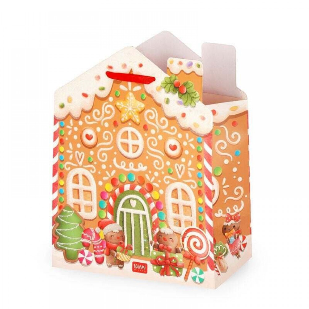 Χριστουγεννιάτικη τσάντα medium Legami Gingerbread House