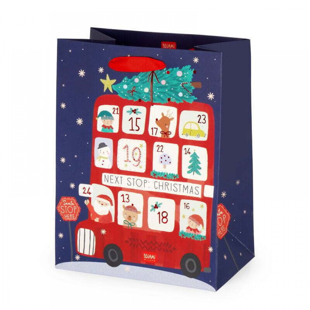 Χριστουγεννιάτικη τσάντα medium Legami Christmas Bus 19 x 25 x 11,5 cm