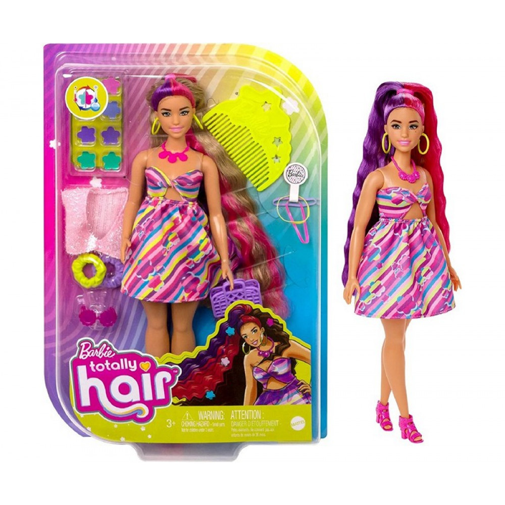 Κούκλα Barbie Totally Hair Pop in Flower look