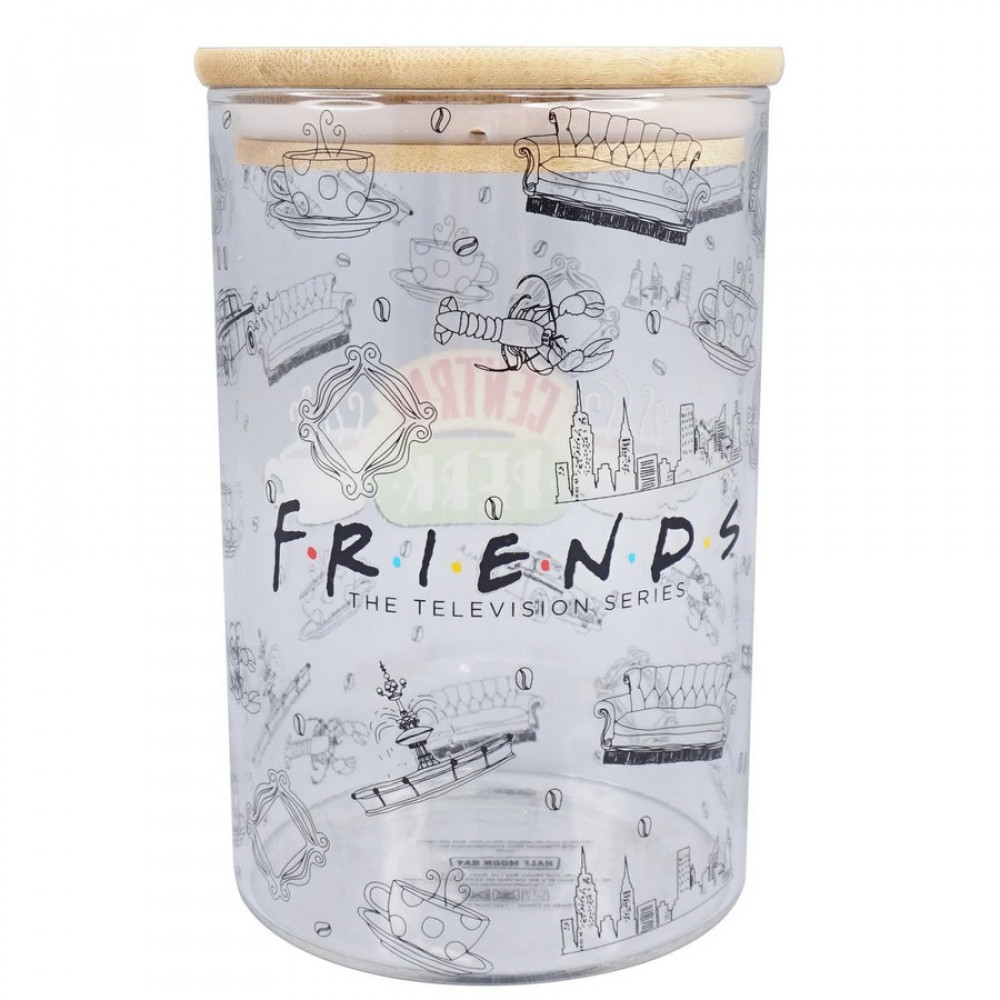 Βάζο γυάλινο αποθήκευσης Friends γυάλινο 950ml